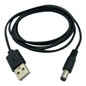 Cable de extensión de CC de 5.5x2.1 mm a USB A Cable de enchufe Jack macho