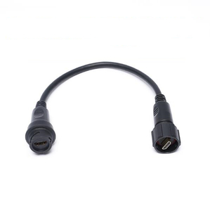 Varón modificado para requisitos particulares del cable de HDMI al OEM femenino del cable de transmisión del enchufe